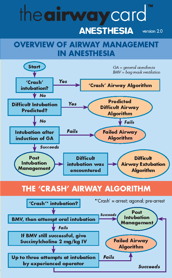Airway World » The Airway Card Anesthesia (v2.0)